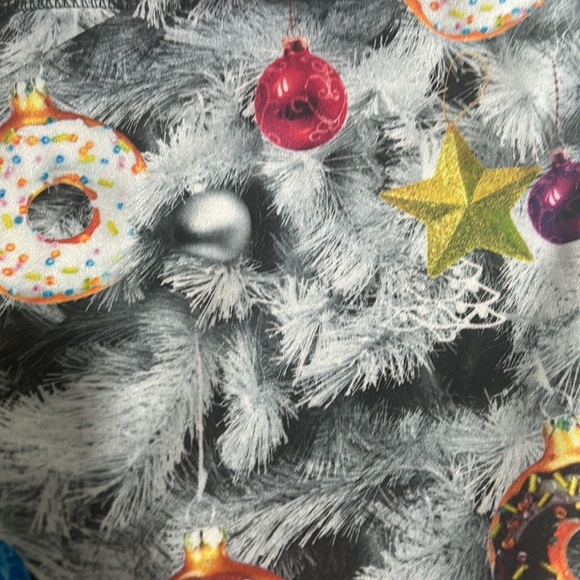 TEREZ LEGGIN DONUT ORNAMENT HOLIDAY  PRINT MID RISE WOMENS SZ MEDIUM - Picture 5 of 10